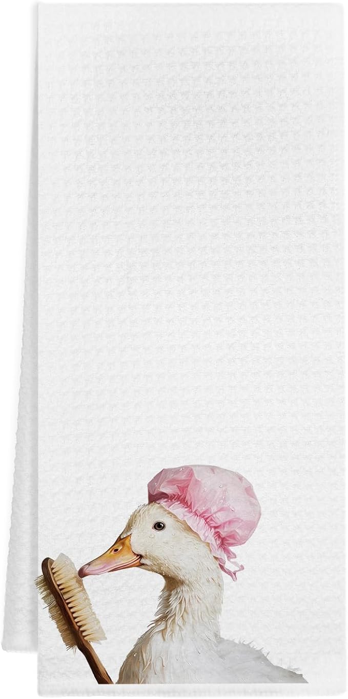 Goose Bathroom Hand Towels, Goose Gifts Decorative Hand Towels for Bathroom Decor, Funny Farm Animal Kitchen Dish Towels, 16x24 Inch