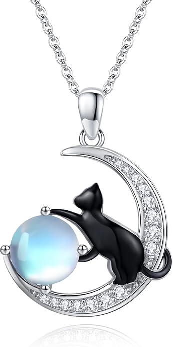 Animal Necklace 925 Sterling Silver Cat/Dog/Fox/Axolotl/Highland Cow Pendant Necklace Cute Animal Jewelry Graduation Gifts for Women