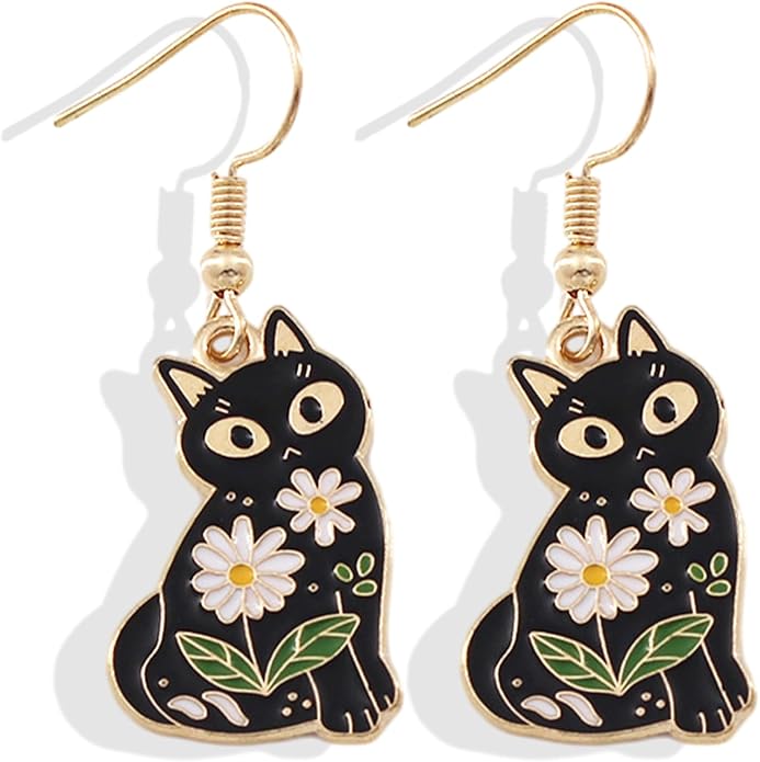 Cat Earrings for Women Trendy Stuff Mothers Day Gifts Funny Animal Stud Earrings Jewelry Gifts for Cat Lovers Birthday Christmas
