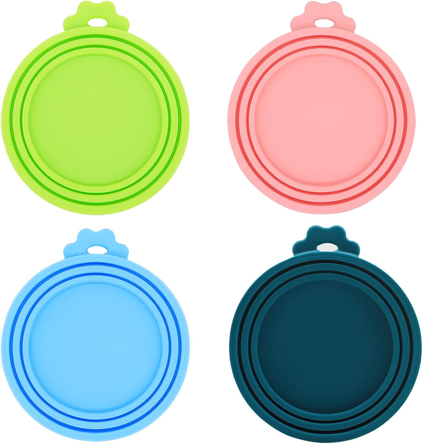 Can Lids | 4 Pack | Universal BPA Free Silicone Pet Food Can Covers | Fit Most Dog Cat Food Canned (Mix Color 4)