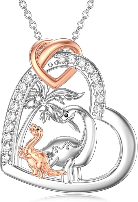 Mothers Day Gift for Mom 925 Sterling Silver Mama Bear/Dinosaur/Cat/Bird/Chicken Necklace with 1 2 3 4 5 Cubs Jewelry for Women Wife Grandma