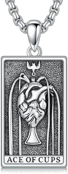 PELOVNY Tarot Card Necklace 925 Sterling Silver Skeleton Necklace The Sun Moon Star Strength Lovers Death Devil Fool Tarot Jewelry Christmas Birthday Gifts for Men Women Unisex