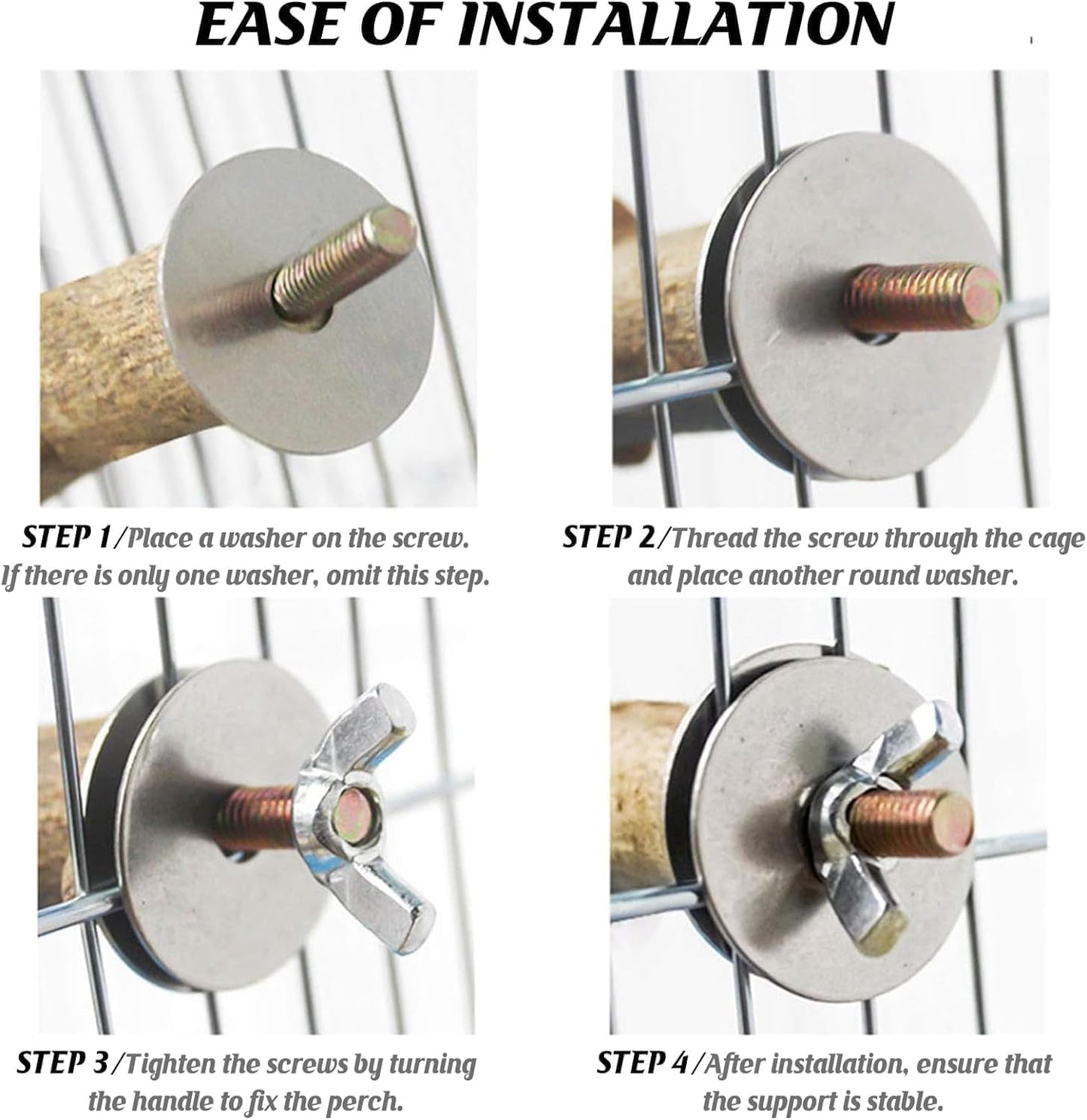 kathson 5pcs Natural Parrot Perch for Cage Wooden Bird Perches Grape Bird Stick Parakeet Climbing Standing Branches Toy Chewable Cage Accessories for Small Budgies Cockatiels