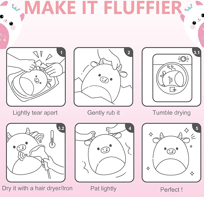 Cat Plush Cute Cat Stuffed Animals with Crown Soft Birthday Gift Cat Plushie Pillow Decor for Kids Boys Girls White 8 inch