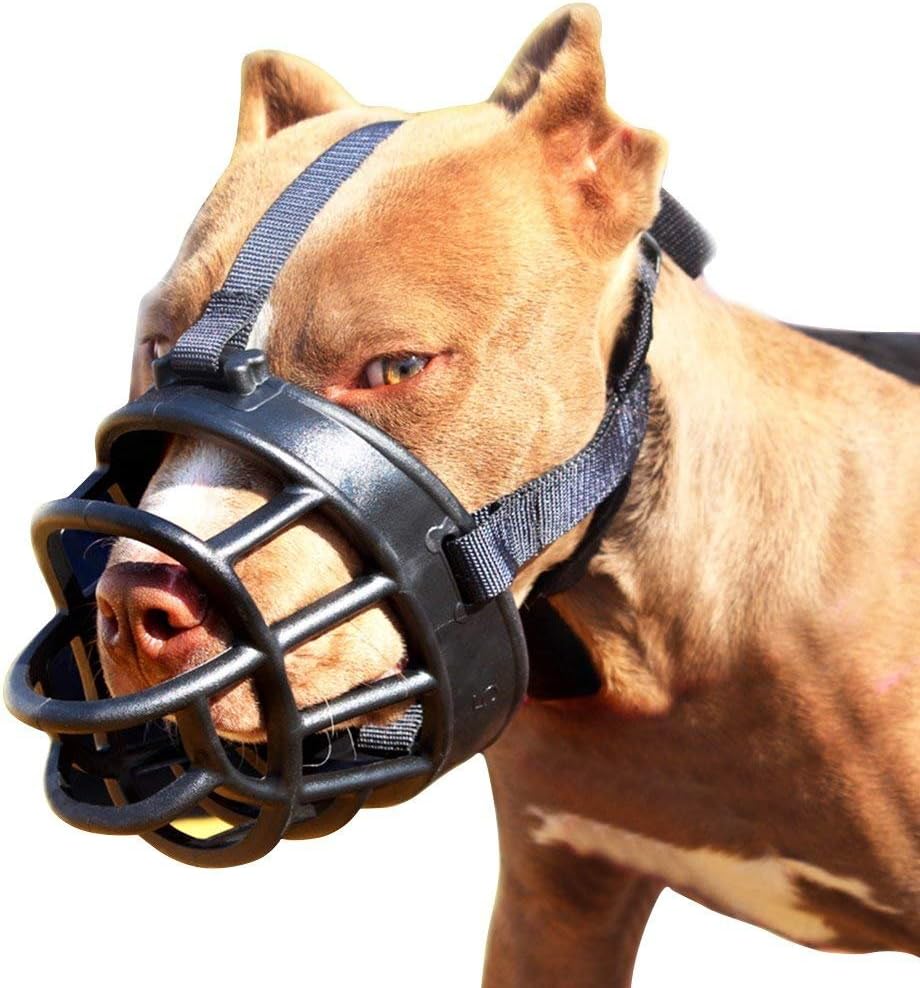 Basket Dog Muzzles-Soft Adjustable Breathable Mask Anti Biting Chewing Barking Training Dog Muzzle for Small Medium Large Dogs (Black 3)