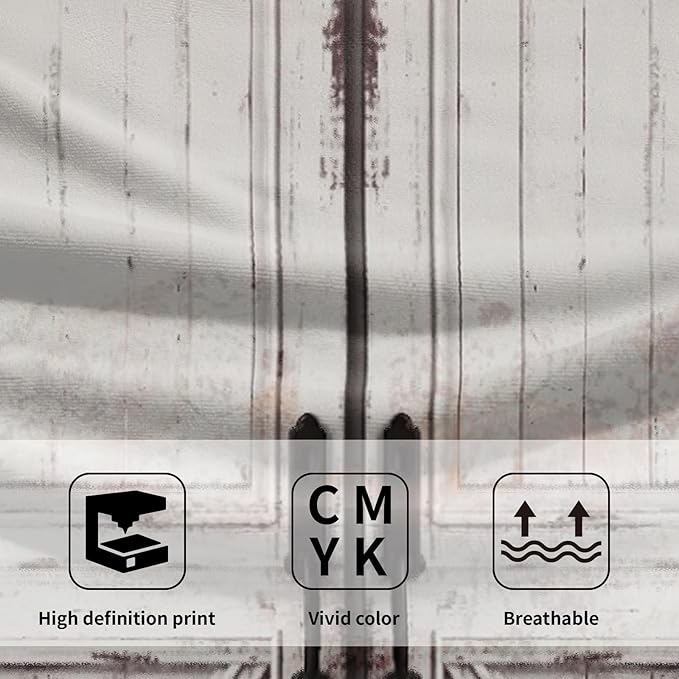 Giwawa Rustic Wood Hand Towels Set of 2 Barn Door Dish Towels Soft Absorbent Decorative Fingertip Bath Towel for Bathroom Gym Hotel Home