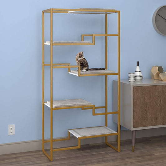The Refined Feline Metropolitan Cat Condo, Modern Furniture for Multiple Cats, Stepped Platforms for Cats and Kittens