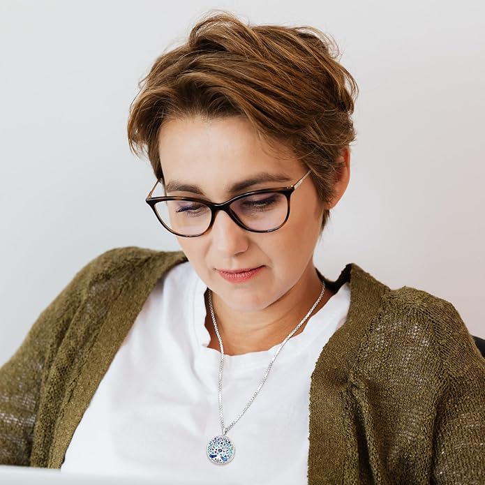 Picture Locket Necklace for Women Men Rose 14K Real Gold 925 Sterling Silver Jewelry Heart Locket Necklace that Holds Pictures Tree of Life Viking Wolf Celtic Knot St Christopher St Michael Pendant