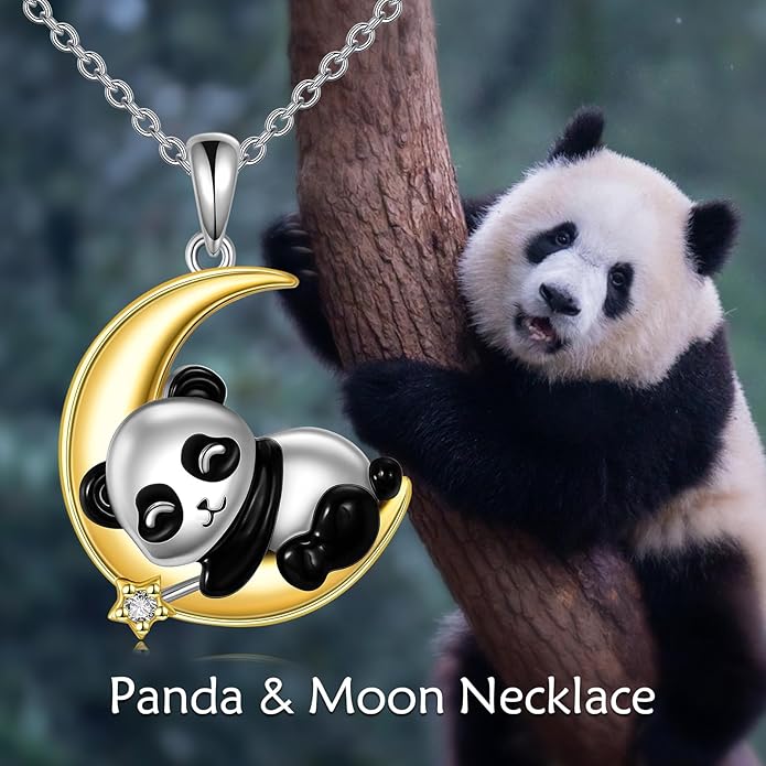 POPLYKE Spider/Butterfly/Fox/Killer Whale/Pande/Shark/Cat/Owl/Mermaid/Dragonfly Necklace 925 Sterling Sliver Animal Necklace Pendant Jewelry Gifts for Women