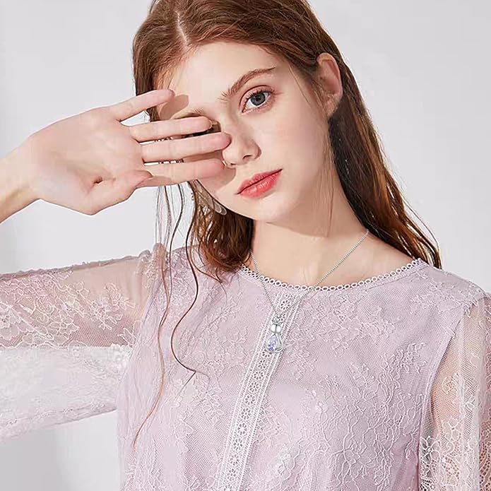 Odinstone Cat Birthstone Necklaces Jewelry Sterling Silver Cat Pendant Necklace Gift for Women Gifts, 18'' Silver Box Chain Women's Birthstone Crystal Cat Jewelry Gifts