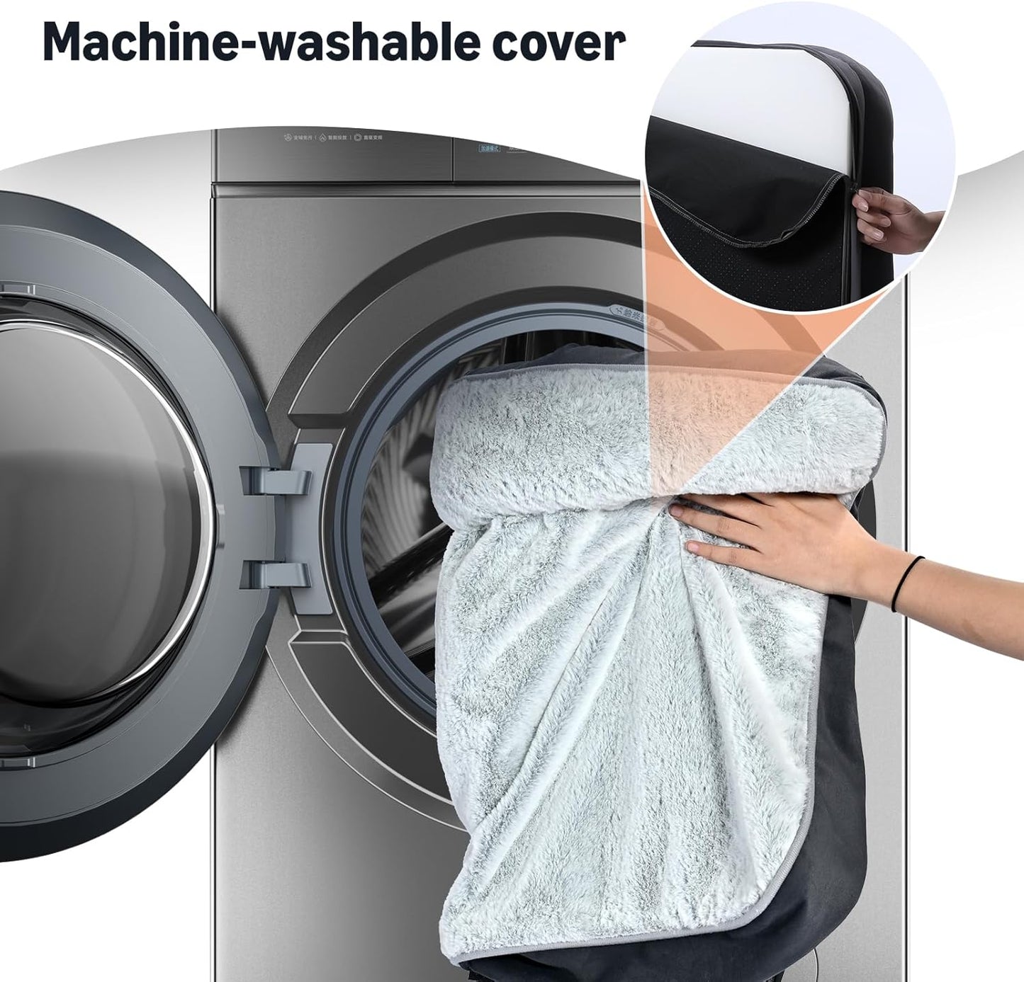 Amazon Basics Washable L-Shaped Dog Bed for Medium Dogs, Anti-Slip Pet Sofa Bed for Indoor Dogs, Crate Bed, 36x27x8 Inches, Gray