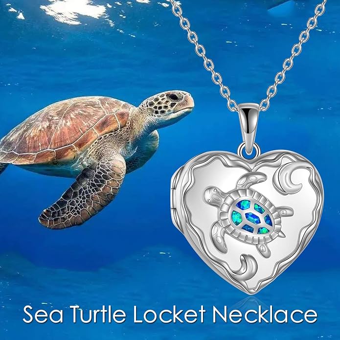 WINNICACA S925 Sterling Silver Heart Lockets Necklace That Holds Pictures Jewelry for Women Photo Pendant Necklace for Birthday Gifts