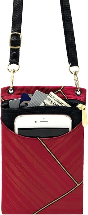 Danny K. Women's Tapestry Crossbody Cell Phone or Passport Purse, Handmade in USA