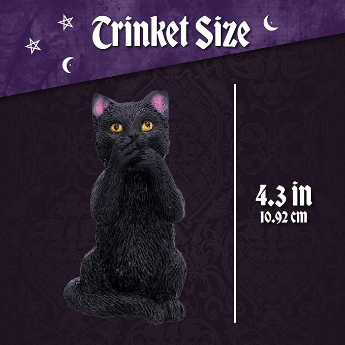 Nemesis Now Three Wise See No Evil Hear No Evil Speak No Evil Figurines, Adorable Hand-Painted Resin Collectibles and Gift - Cats