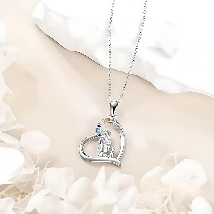 Cute Heart Necklace, With Black Cat - Charming Cat Heart in Rose Gold - Stylish Gift for Women & Party Accessory