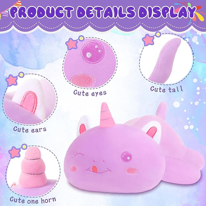 Cute Unicorn Plush Toys - Soft Unicorn Plushie for Boys & Girls, 50CM/19.7Inch