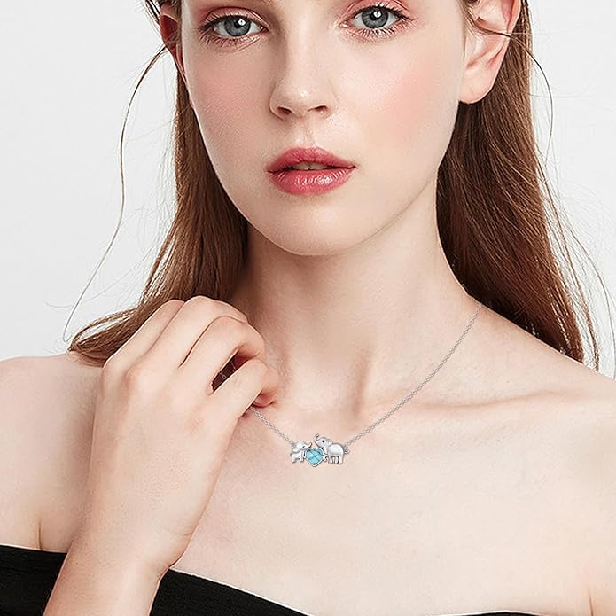 Cuoka Elephant,Wolf,Cat Matching Jewelry Set Sterling Silver Yin Yang Friendship Couple Pendant Necklace Jewelry Birthday Gift For Women Men