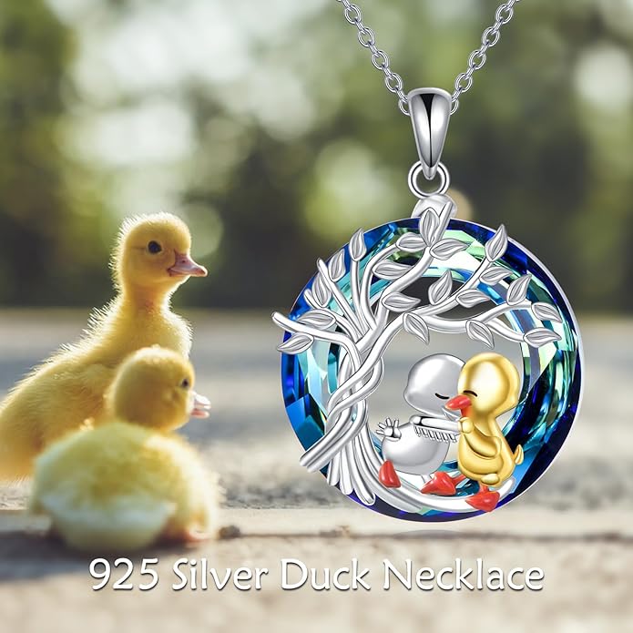 YAFEINI Animal Necklace Sterling Silver Moonstone/Turquoise/Abalone Shellfish Pendant Animal Necklace Cute Animal Jewelry Birthday Gifts Woman
