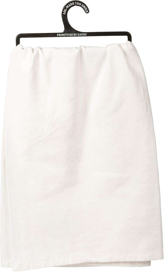 Primitives by Kathy 36922 LOL Made You Smile Dish Towel, 28 x 28-Inches, Drink Wine and Pet My Cat