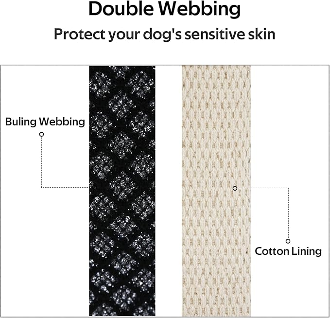 Dog Collar with Waterproof AirTag Holder & Anti-Lost QR Code, Cute Bling Warpping Adjustable Width for Small Medium Large Pet (Black, L)