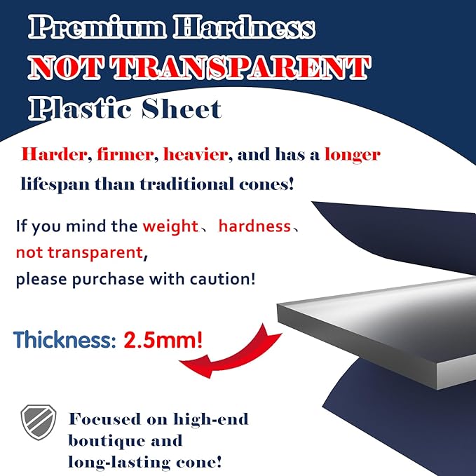 Hard & Heavy Plastic Dog Cone Collar Alternative for Medium Dogs (French Bulldog Dachshund) After Surgery, Adjustable Recovery Cone Anti-Lick, Elizabethan Protective Collar Cone of Shame for Healing