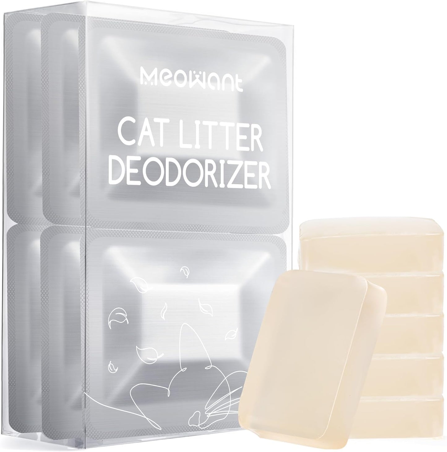 MeoWant Pet Odor Eliminator- 30-Day Continuous Automatic Cat Litter Box Odor Deodorant Gel Only Suitable for MW-SC01 / MW-SC02/MW-LB02 Cat Litter Box (6Pcs)