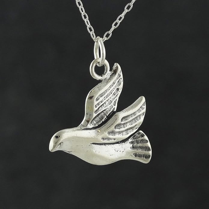 FashionJunkie4Life Sterling Silver Bird Pendant Necklaces for Women