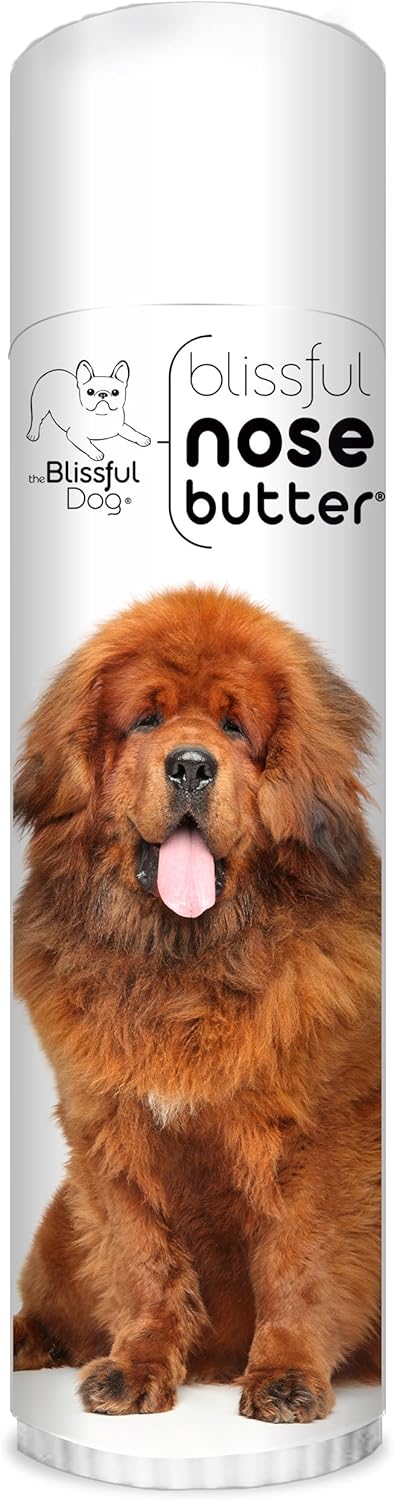 The Blissful Dog Tibetan Mastiff Nose Butter for Dry, Cracked Skin, Lick-Safe Dog Nose Balm with Moisturizing Shea Butter, Almond, Olive, and Essential Oils, Pet Supplies, Uncented, 0.50 oz.