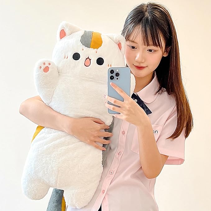 Ditucu 32 inch Large Taiyaki Cat Plush Pillow Giant Kitten Inside Fish 2 in 1 Big Size Stuffed Animal Plushies Toys with Outfit Sleeping Doll Gifts for Girls Boys