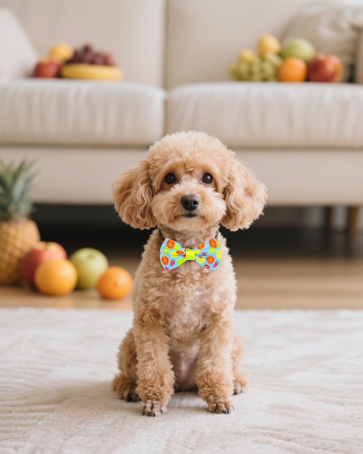 PET SHOW 10 Pack Fruit Small Dog Bow Ties Sliding Collar Attachments Puppy Cats Strawberry Bowties for Medium Dogs Avocado Bowknots Holiday Party Pet Grooming Accessories(Small)