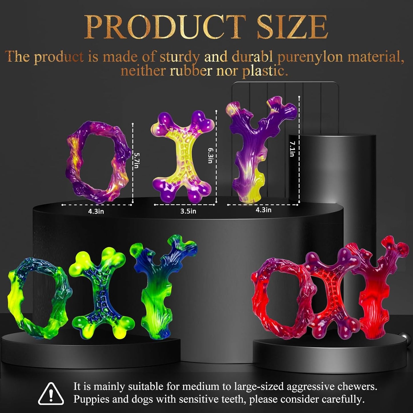 9-Pack Indestructible Dog Toys for Aggressive Chewers, Durable Chew Toys for Large Dogs, Dog Toy for Aggressive Chewer Large Breed, A Super Set for Happiness for All Dogs