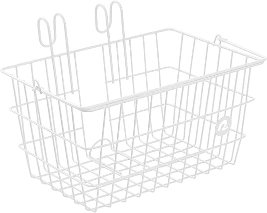 Retrospec Apollo-Lite Lift-Off Bike Basket - Detachable Steel Handlebar Basket with Carrying Handle for Commuting, Shopping & Beach Trips - 14.5in x 9.5in Weather-Resistant Biking Gear