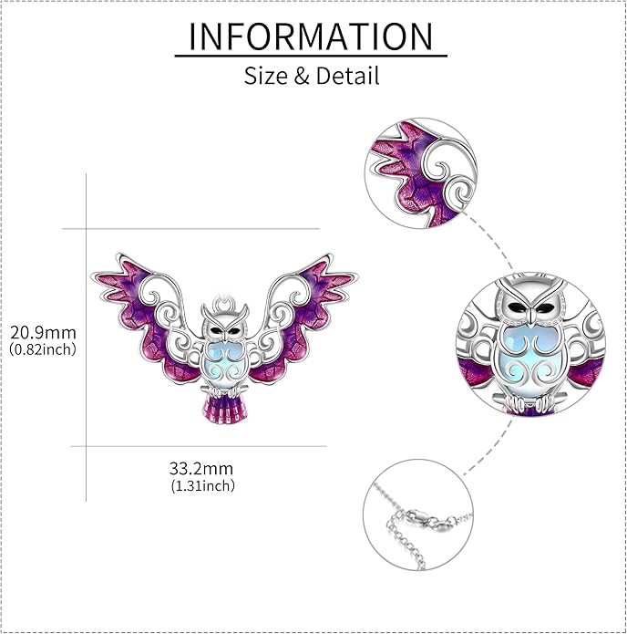 Eagle/Moth Necklace Sterling Silver Eagle Jewelry Eagle Gifts for Women Girls