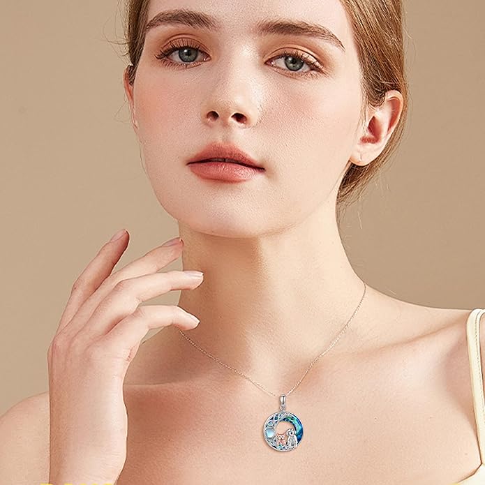 MONGAS Fairy/Airplane/Cello/Dog Cat/Unicorn Necklace Sterling Silver Fairy/Airplane/Cello/Dog Cat/Unicorn Jewelry for Women