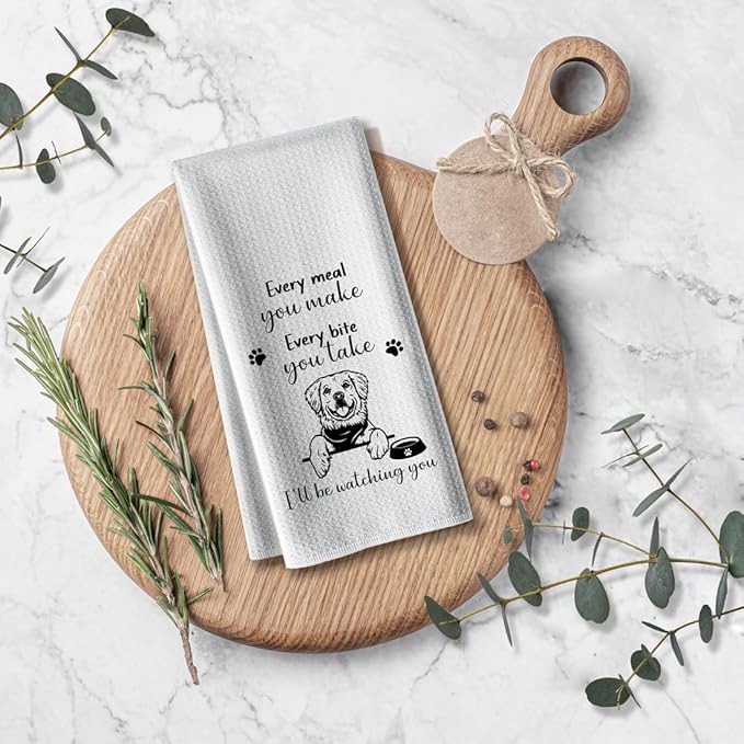 Funny Kitchen Towels,Featuring Dog Designs 16 X 24inch Dishcloth,Microfiber Bar Drying Hand Cloth Absorbent Tea Towel,Ideal Gifts for Doggy Lover Owner,Mom Hostess Housewarming New Home