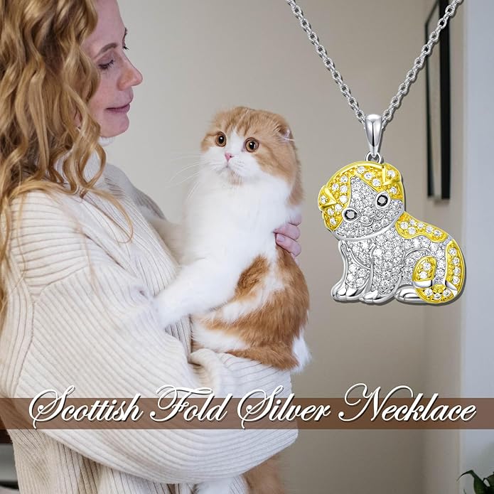 Cat Necklaces 13 Breeds of Cats Necklaces S925 Sterling Silver Cat Pendant for Women