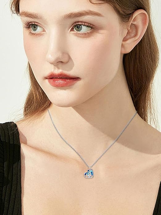 Mothers Day Gift for Mom 925 Sterling Silver Mama Bear/Dinosaur/Cat/Bird/Chicken Necklace with 1 2 3 4 5 Cubs Jewelry for Women Wife Grandma