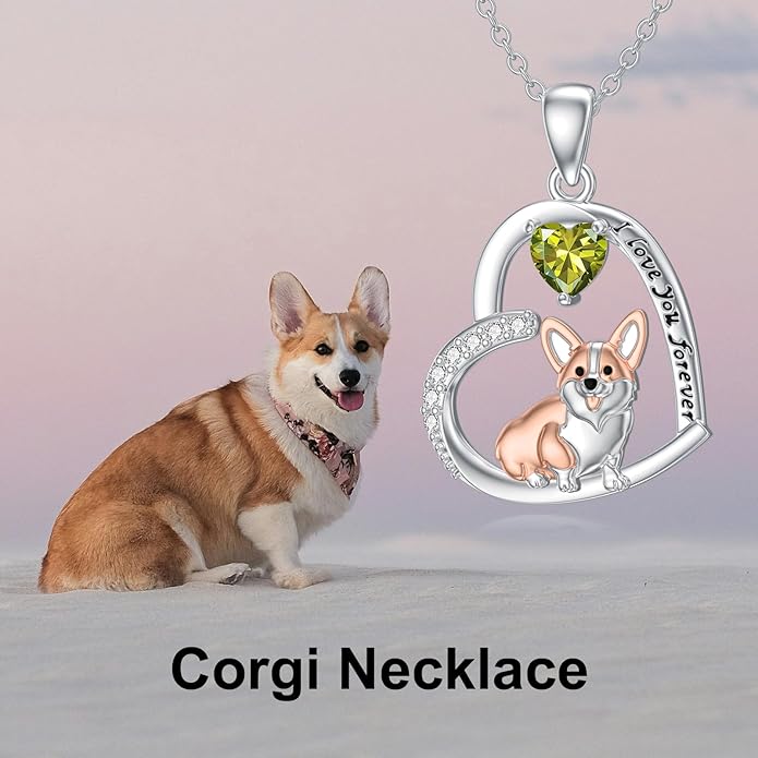 Dachshund Necklace 925 Sterling Silver Dachshund Birthstone Pendant Cute Animal Puppy Dog Dachshund Jewelry Gifts for Women Dachshund Lover