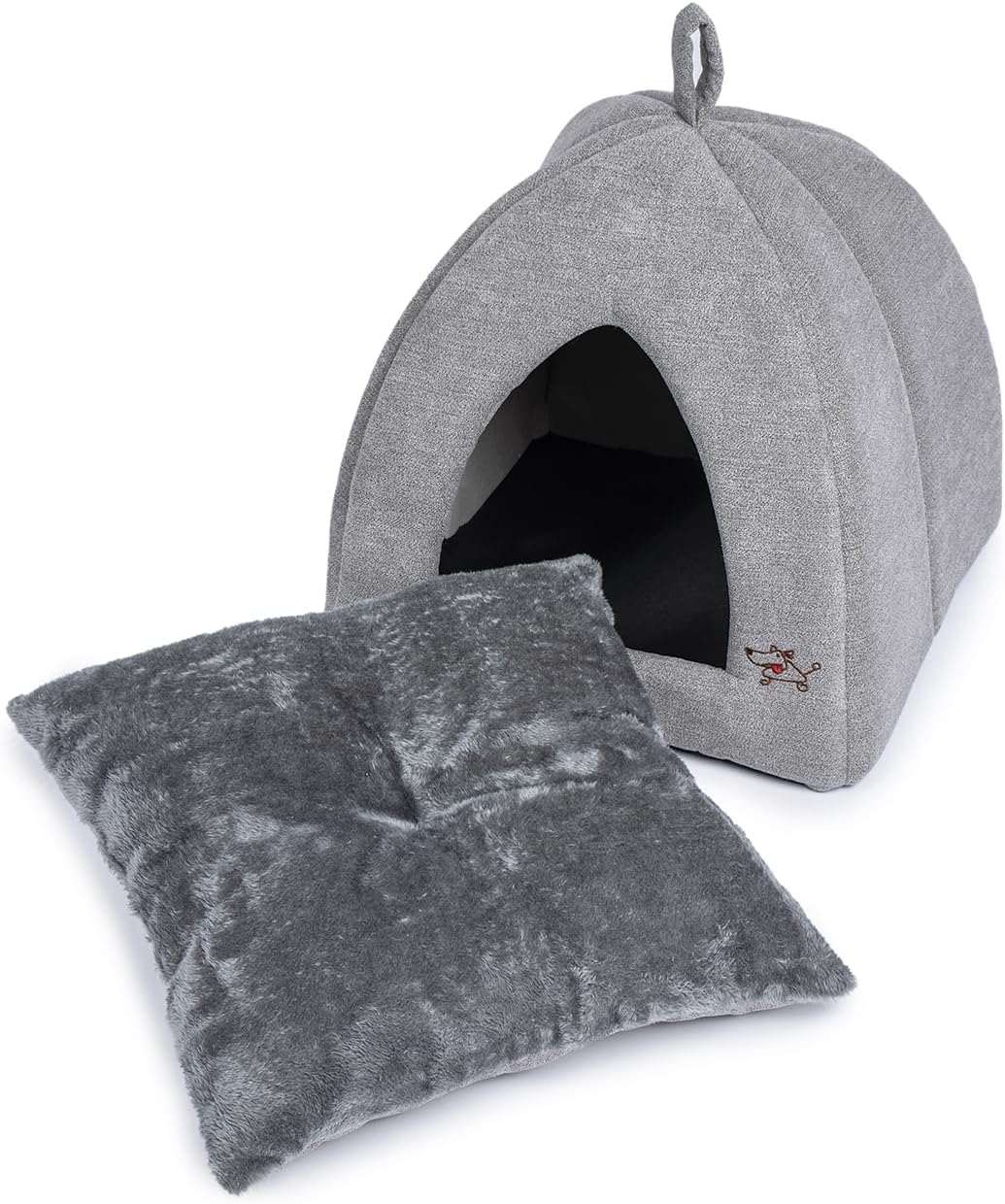 Best Pet Supplies Pet Tent-Soft Bed for Dog and Cat by - Gray, 16" x 16" x H:16"