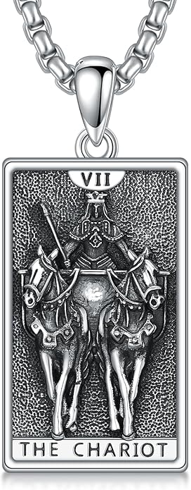 PELOVNY Tarot Card Necklace 925 Sterling Silver Skeleton Necklace The Sun Moon Star Strength Lovers Death Devil Fool Tarot Jewelry Christmas Birthday Gifts for Men Women Unisex