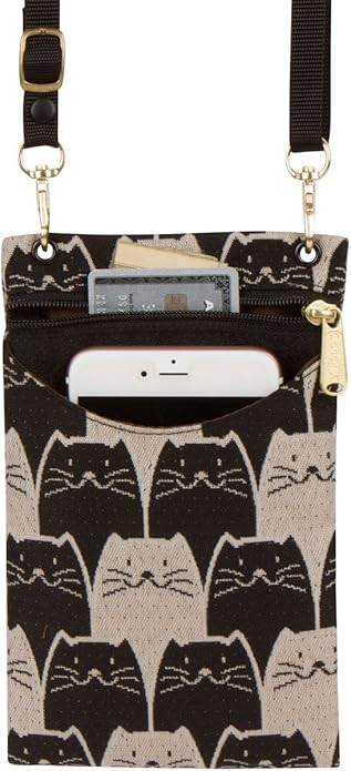 Danny K. Women's Tapestry Crossbody Cell Phone or Passport Purse, Handmade in USA
