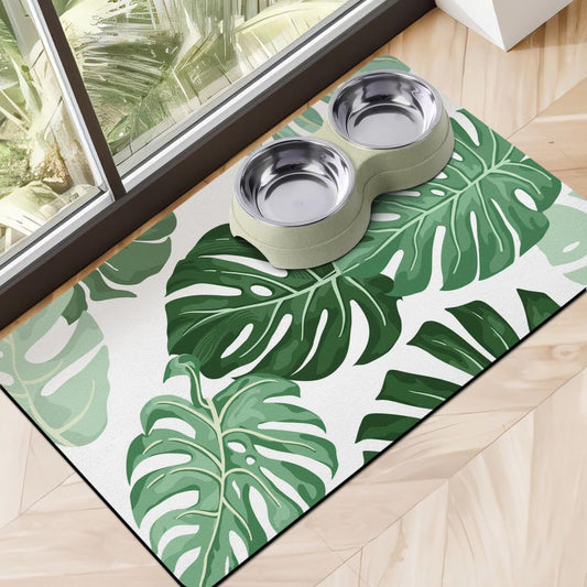 Dog Food Mats for Floors, Absorbent Dog Bowl Mat for Food and Water Dispenser Mat, Quick Dry Cat Food Mat Pet Supplies