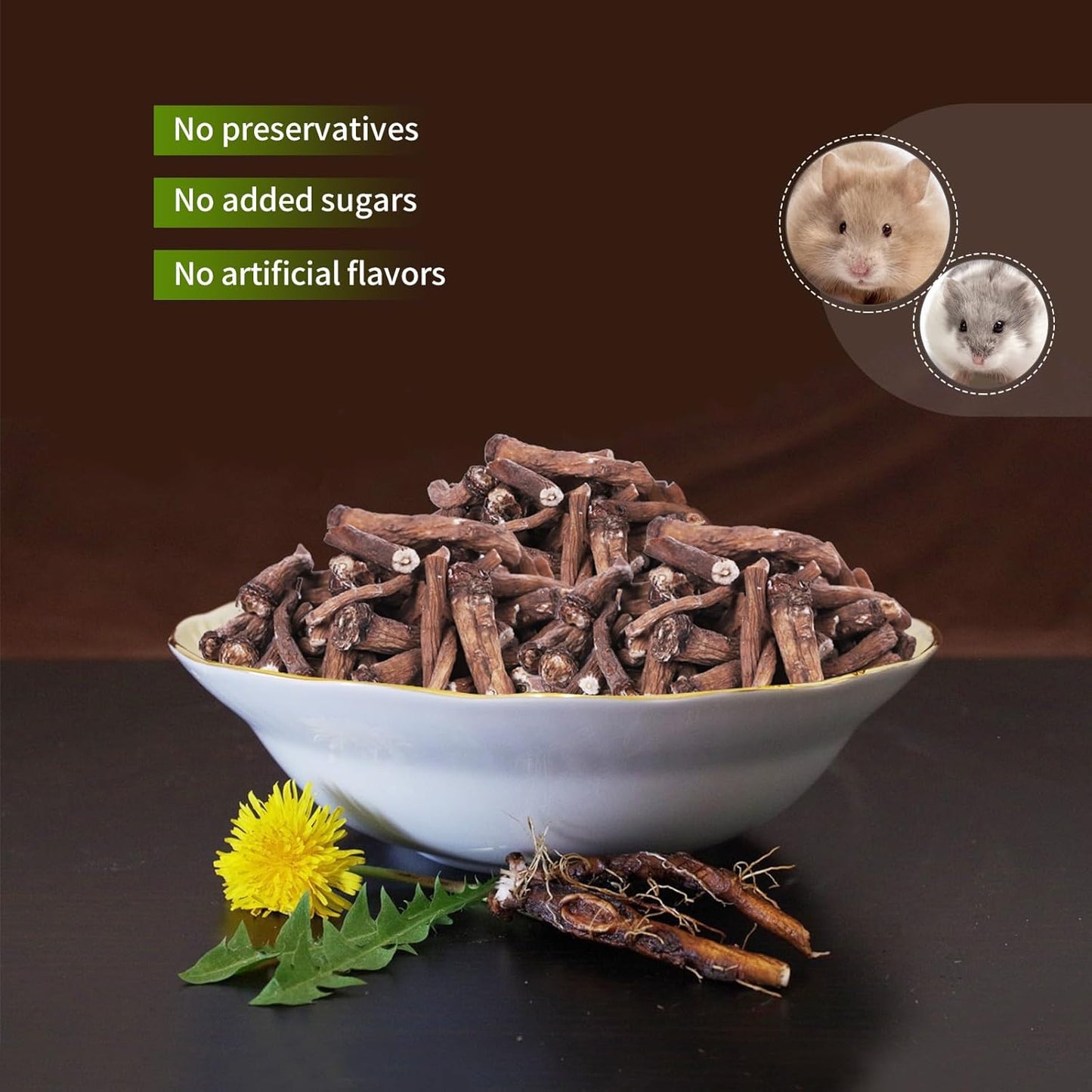 Niteangel Hamster Snack & Treats Toy - Small Animal Natural Treat for Dwarf Syrian Robo Hamsters Gerbils Mice Lemmings Degus or Other Small-Sized Pets