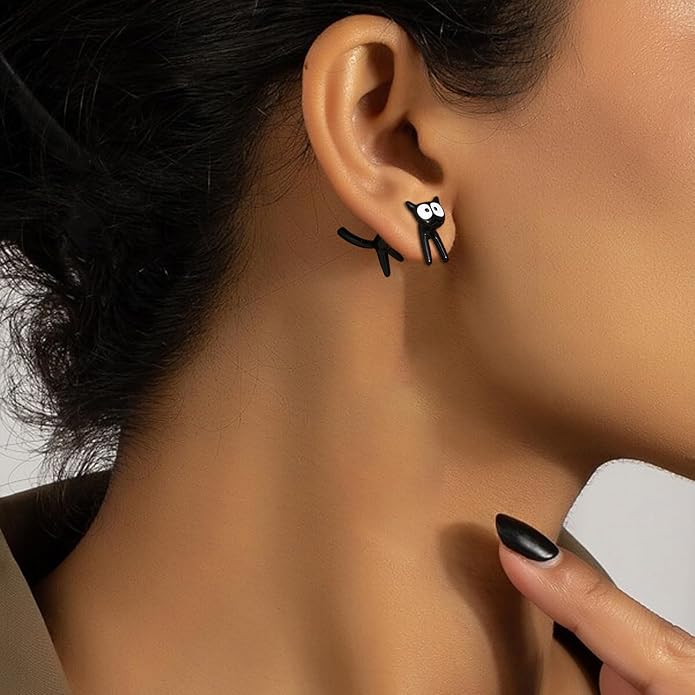 Cat Earrings for Women Trendy Stuff Mothers Day Gifts Funny Animal Stud Earrings Jewelry Gifts for Cat Lovers Birthday Christmas