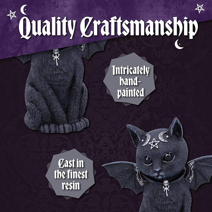 Nemesis Now Cult Cuties Adorable Occult Figurines, Bewitching Evil Spirit Creatures, Hand-Painted, Resin - Malpuss