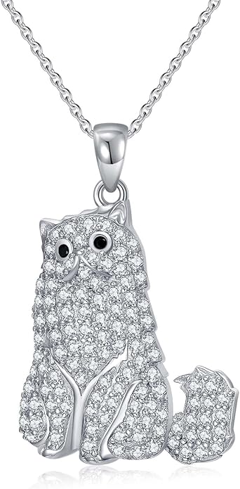 Cat Necklaces 13 Breeds of Cats Necklaces S925 Sterling Silver Cat Pendant for Women