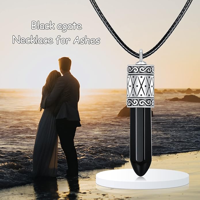 TIGER RIDER Urn Necklace for Ashes for Women 925 Sterling Silver Cremation Jewelry for Ashes