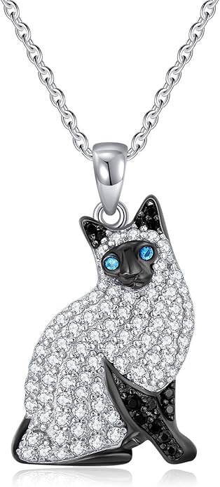 Cat Necklaces 13 Breeds of Cats Necklaces S925 Sterling Silver Cat Pendant for Women