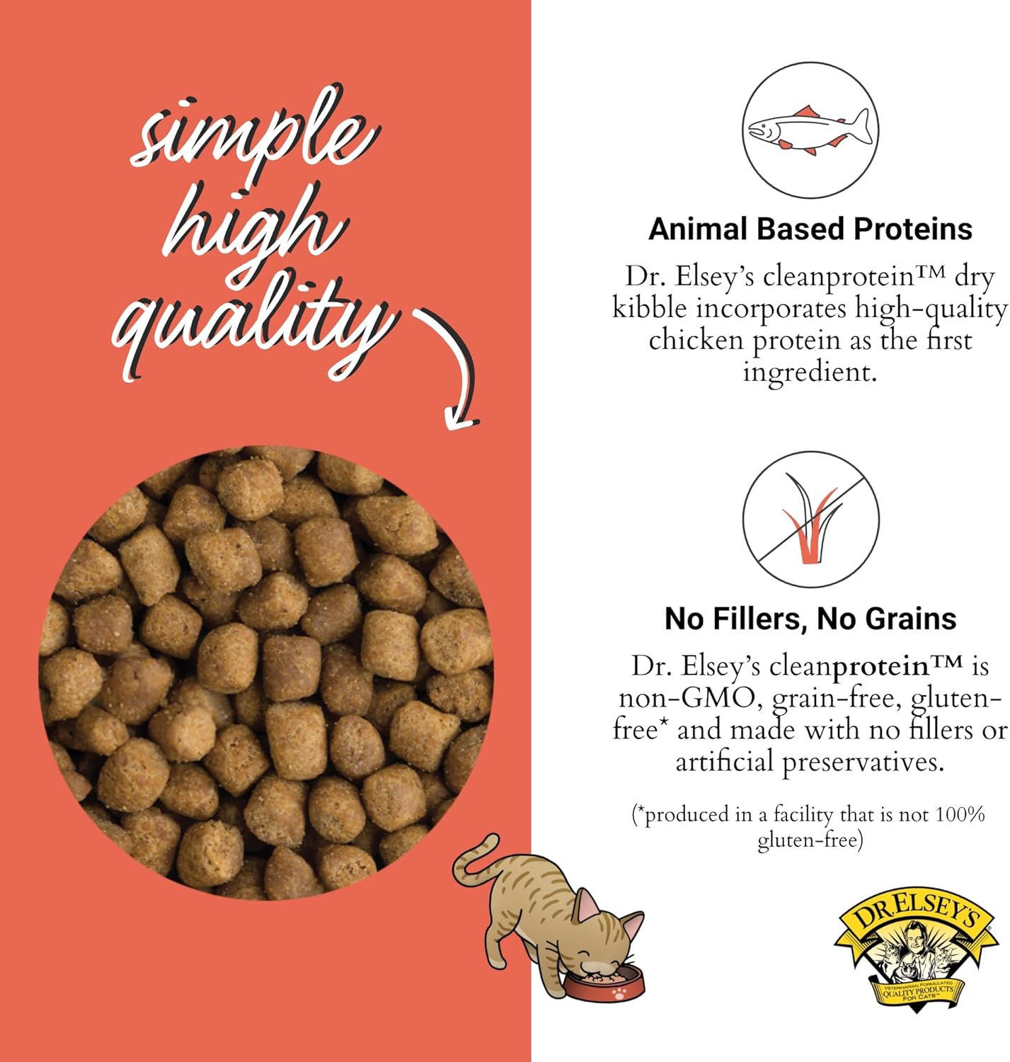 Dr. Elsey'S Cleanprotein Salmon Formula Dry Cat Food, 2 Pound (Pack of 1)