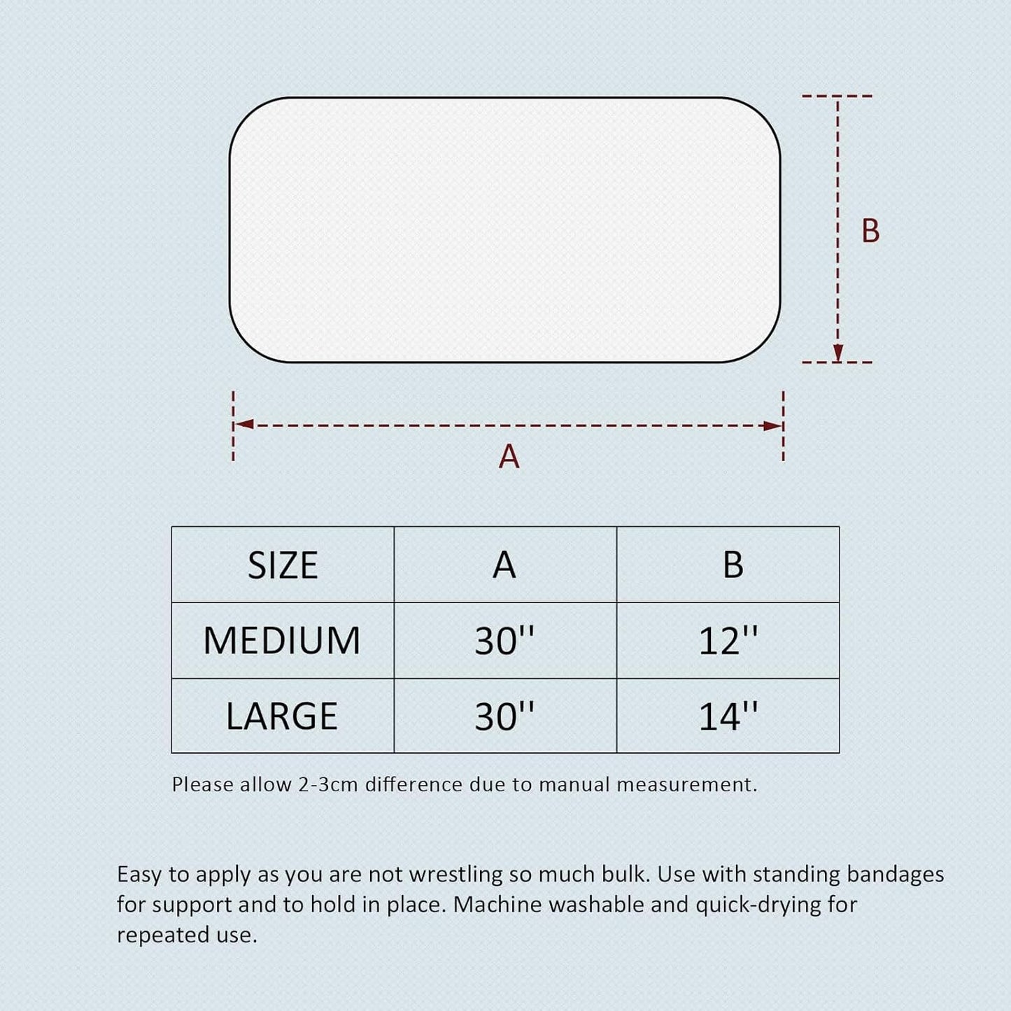 Harrison Howard Medicine-Retaining Shock-Absorbing Pressure Sores Prevention Quilted Leg Wraps for Horse Set of 4-White M